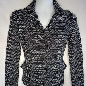 Missoni Black White Button Blazer Sweater Top (Women Medium Size 40)